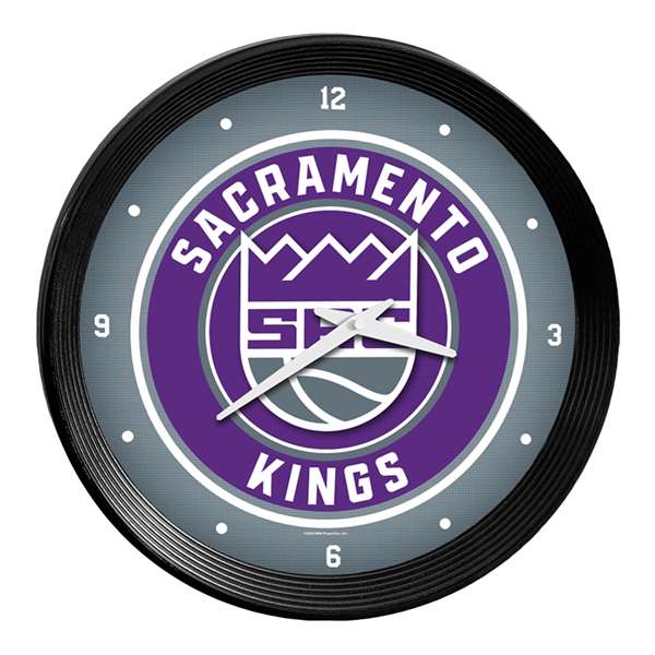 Sacramento Kings: Ribbed Frame Wall Clock