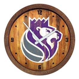 Sacramento Kings: Logo - "Faux" Barrel Top Clock