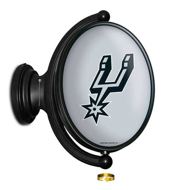 San Antonio Spurs: Original Oval Rotating Lighted Wall Sign