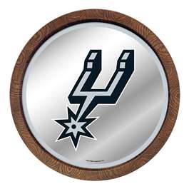 San Antonio Spurs: "Faux" Barrel Top Mirrored Wall Sign