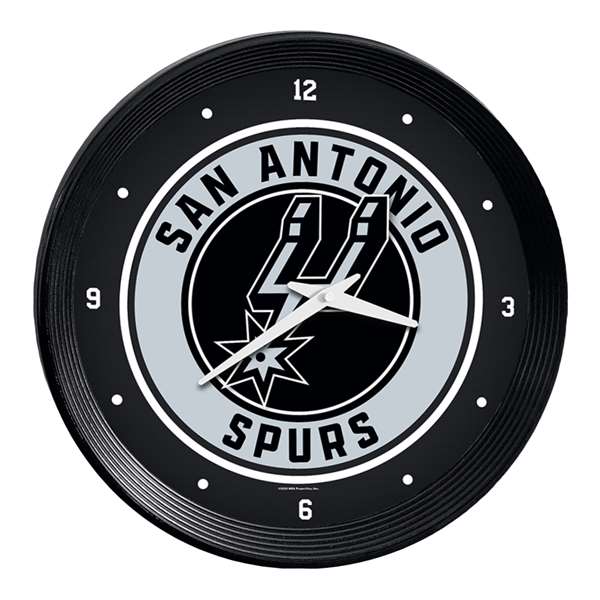 San Antonio Spurs: Ribbed Frame Wall Clock