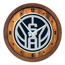 San Antonio Spurs: Logo - "Faux" Barrel Top Clock