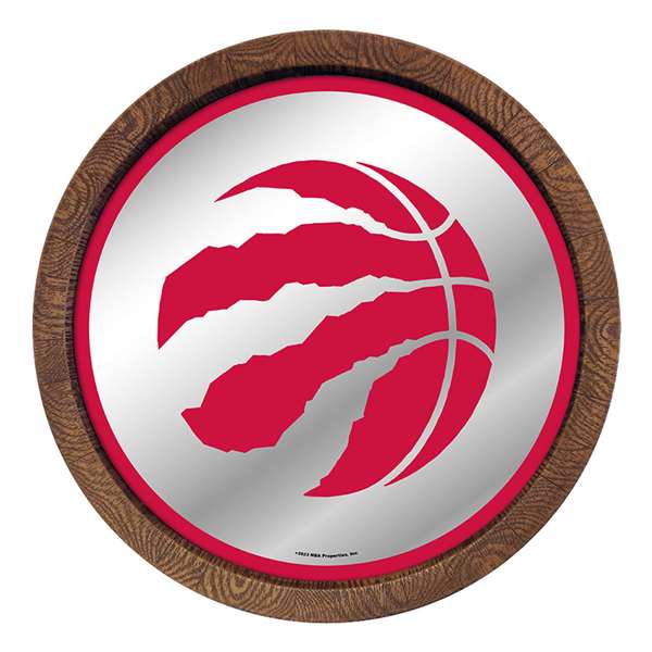 Toronto Raptors: "Faux" Barrel Top Mirrored Wall Sign