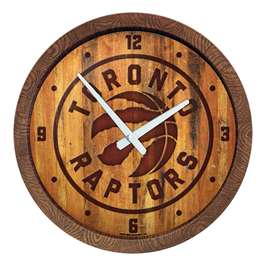 Toronto Raptors: Logo - "Faux" Barrel Top Clock