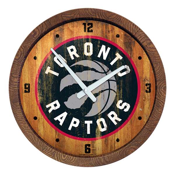 Toronto Raptors: Logo - "Faux" Barrel Top Clock