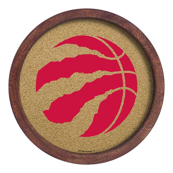 Toronto Raptors: "Faux" Barrel Framed Cork Board