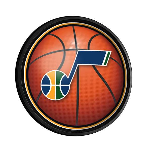 Utah Jazz: Basketball - Round Slimline Lighted Wall Sign