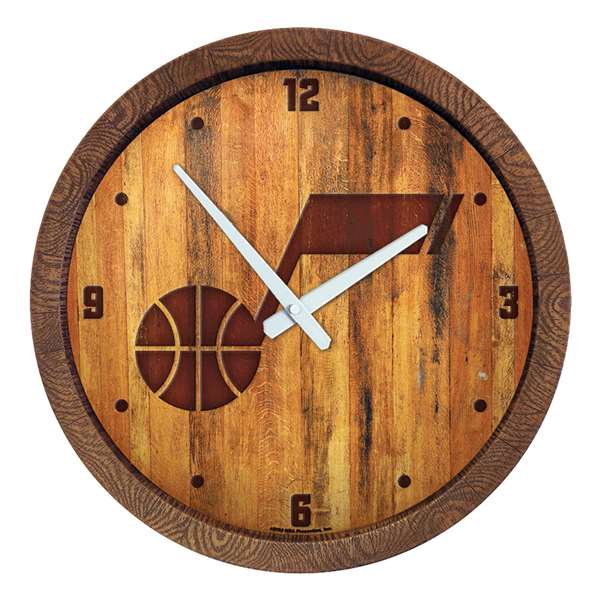 Utah Jazz: "Faux" Barrel Top Clock