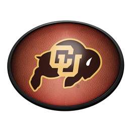 Colorado Buffaloes: Pigskin - Oval Slimline Lighted Wall Sign