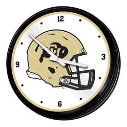Colorado Buffaloes: Helmet - Retro Lighted Wall Clock