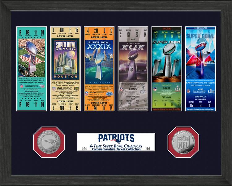 New England Patriots Super Bowl Championship Ticket Collection  