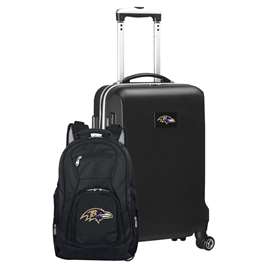 Baltimore Ravens  Deluxe 2 Piece Backpack & Carry-On Set L104