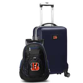 Cincinnati Bengals  Deluxe 2 Piece Backpack & Carry-On Set L104