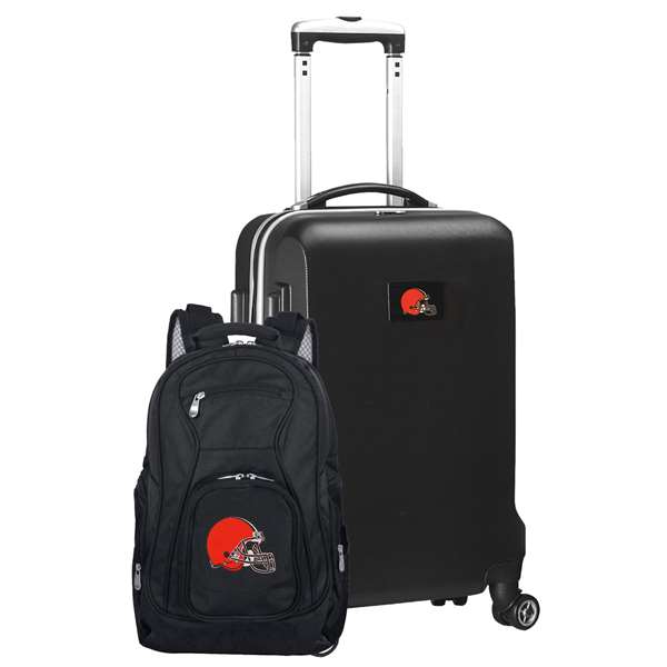 Cleveland Browns  Deluxe 2 Piece Backpack & Carry-On Set L104