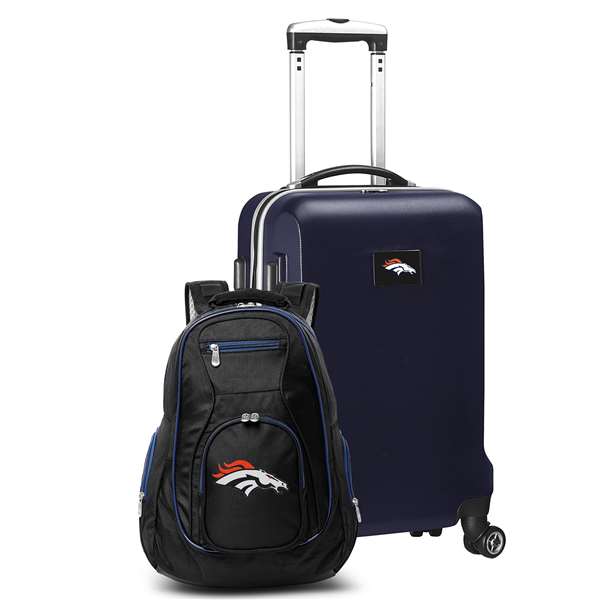 Denver Broncos  Deluxe 2 Piece Backpack & Carry-On Set L104
