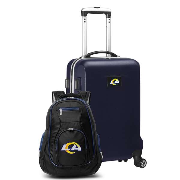 Los Angeles Rams Deluxe 2 Piece Backpack & Carry-On Set L104