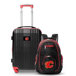 Calgary Flames  Premium 2-Piece Backpack & Carry-On Set L108