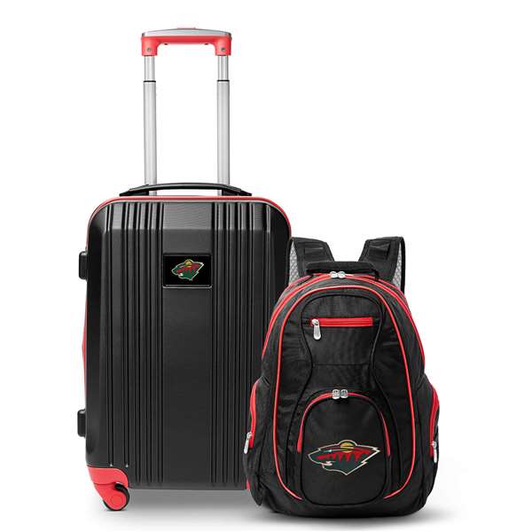 Minnesota Wild  Premium 2-Piece Backpack & Carry-On Set L108