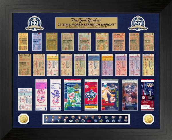 New York Yankees World Series Deluxe Gold Coin & Ticket Collection  
