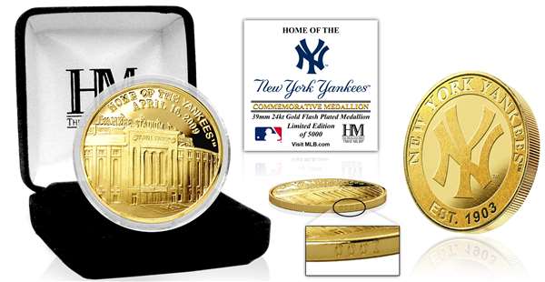 New York Yankees "Stadium" Gold Mint Coin  