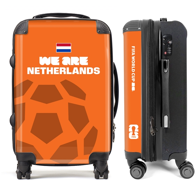 FIFA World Cup 2026 Netherlands Hard Shell Luggage  Official Licensed Spinner 20" Carry-On Suitcase  