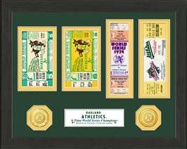 Oakland Athletics World Series Ticket Collection  