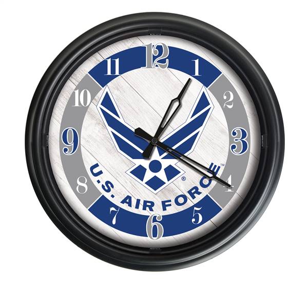 United States Air Force Indoor/Outdoor LED Wall Clock 14 inch