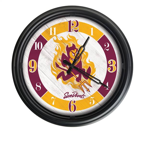 Arizona State (Sparky) Indoor/Outdoor LED Wall Clock 14 inch