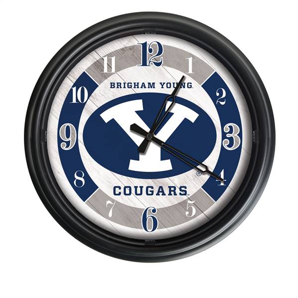 Brigham Young Indoor/Outdoor LED Wall Clock 14 inch