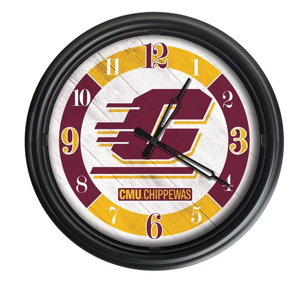 Central Michigan Indoor/Outdoor LED Wall Clock 14 inch