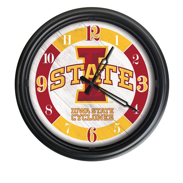 Iowa State Indoor/Outdoor LED Wall Clock 14 inch