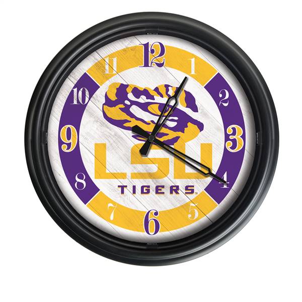 Louisiana State Indoor/Outdoor LED Wall Clock 14 inch