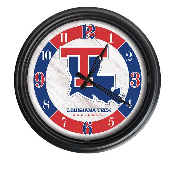 Louisiana Tech Indoor/Outdoor LED Wall Clock 14 inch