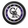 Colorado Rockies Indoor/Outdoor LED Wall Clock