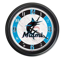 Miami Marlins Indoor/Outdoor LED Wall Clock