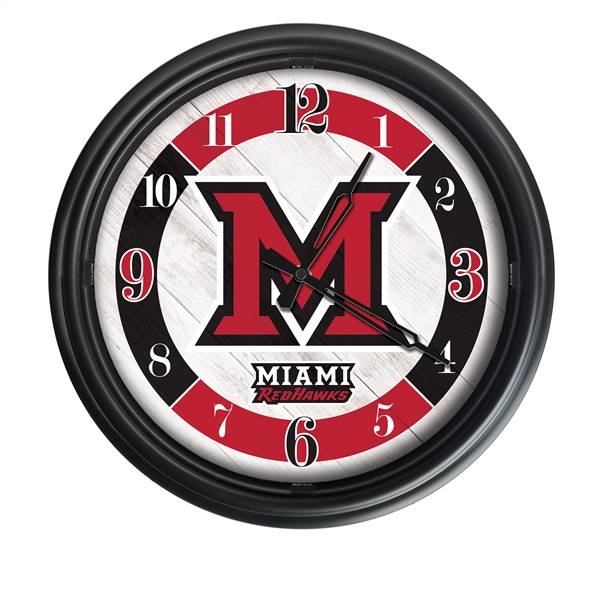 Miami (OH) Indoor/Outdoor LED Wall Clock 14 inch