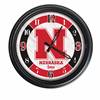 Nebraska Indoor/Outdoor LED Wall Clock 14 inch