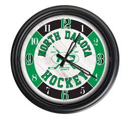 North Dakota (Hockey) Indoor/Outdoor LED Wall Clock 14 inch