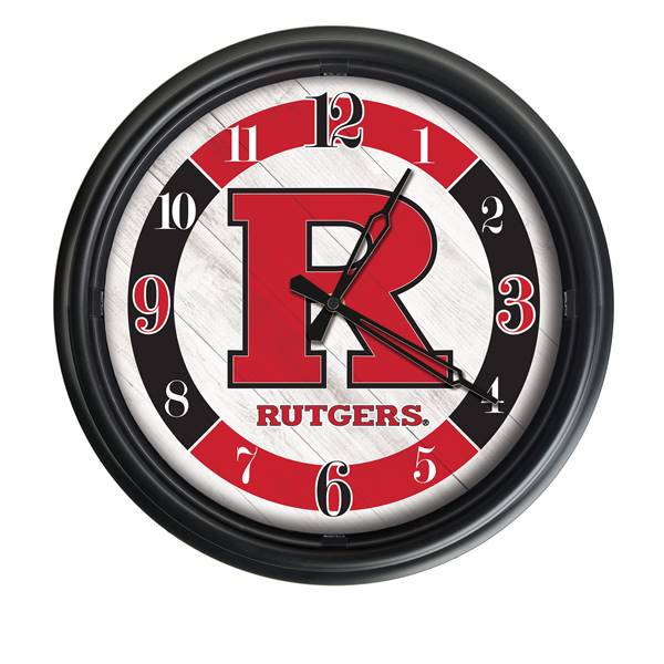 Rutgers Indoor/Outdoor LED Wall Clock 14 inch