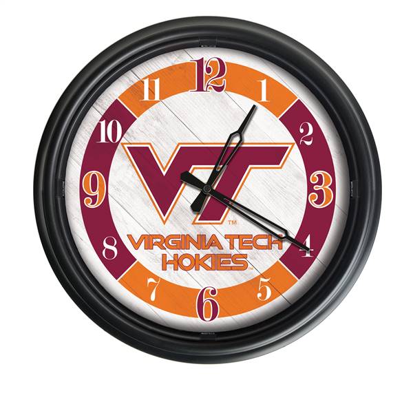 Virginia Tech Indoor/Outdoor LED Wall Clock 14 inch