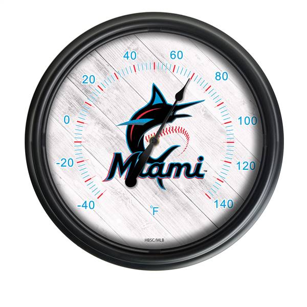 Miami Marlins Indoor/Outdoor LED Thermometer