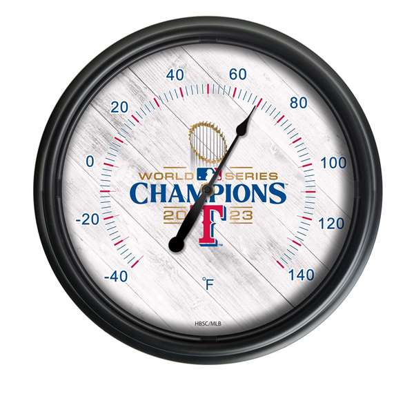 Texas Rangers - 2023 World Series Champions Indoor/Outdoor LED Thermometer 14 inch 