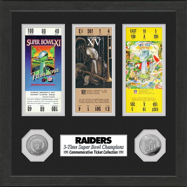 Las Vegas Raiders Super Bowl Championship Ticket Collection  