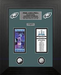 Philadelphia Eagles Super Bowl Champions Deluxe Gold Coin & Ticket Collection  