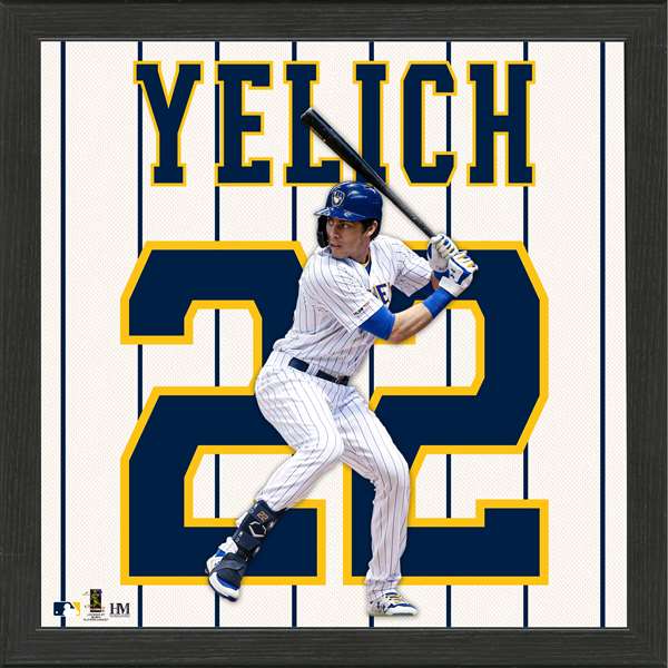 Christian Yelich Milwaukee Brewers IMPACT Jersey Frame  