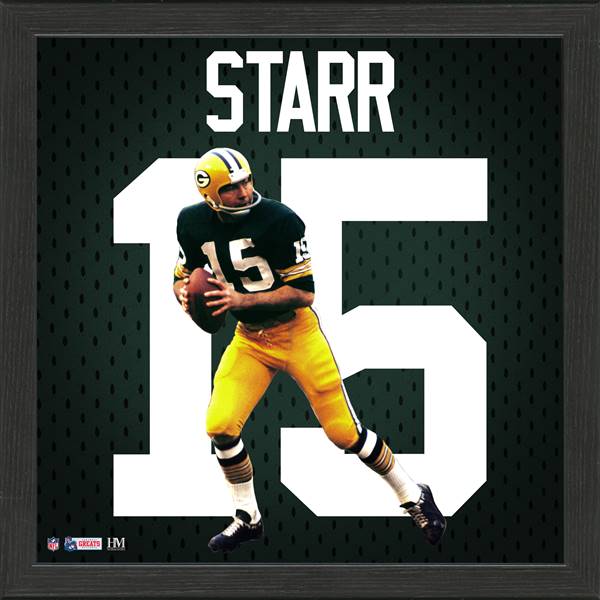 Bart Starr Green Bay Packers Impact Jersey Frame  