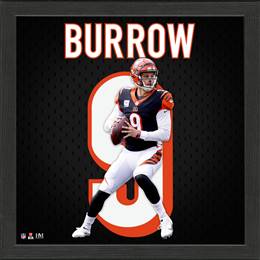 Joe Burrow Cincinnati Bengals Impact Jersey Frame  