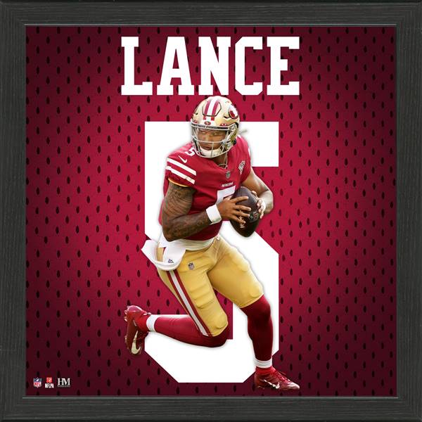 Trey Lance Rookie San Francisco 49ers Impact Jersey Frame  