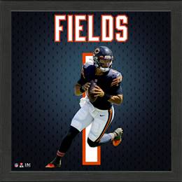 Justin Fields Rookie Chicago Bears Impact Jersey Frame    