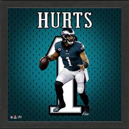 Jalen Hurts Philadelphia Eagles Impact Jersey Frame  